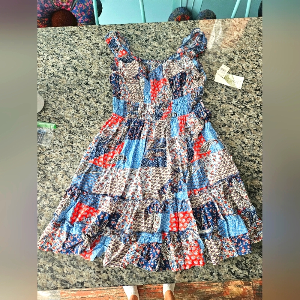 Wild Moss Patchwork Dress, XL - Picture 6 of 12